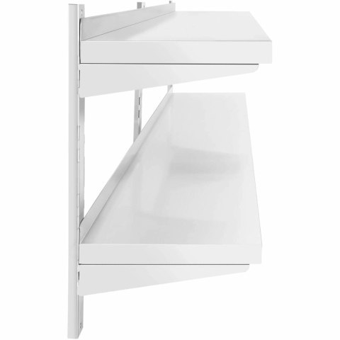 Półka ścienna wisząca gastronomiczna podwójna z regulacją STAL 160 x 40 cm Royal Catering