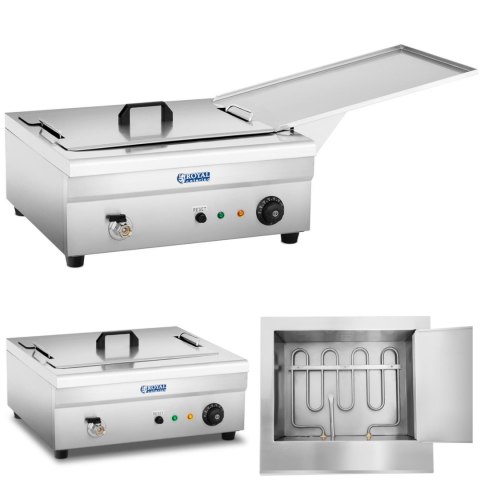 Smażalnik frytownica do pączków ryb z półką ociekową 3200W 230V 14L Royal Catering