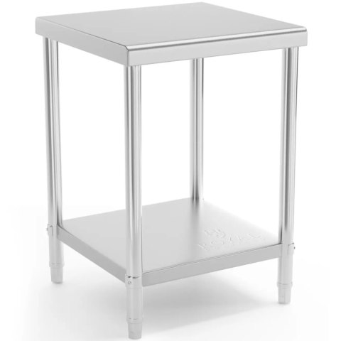 Stół blat roboczy centralny stalowy z półką 60 x 60 cm Royal Catering