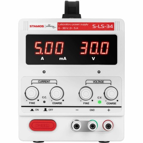 Zasilacz laboratoryjny serwisowy 0-30 V 0-5 A DC 205 W Stamos Soldering