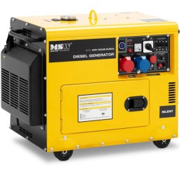 Agregat generator prądotwórczy diesel na kółkach 230/400 V 7500 W 8.75 kVA 16 l MSW