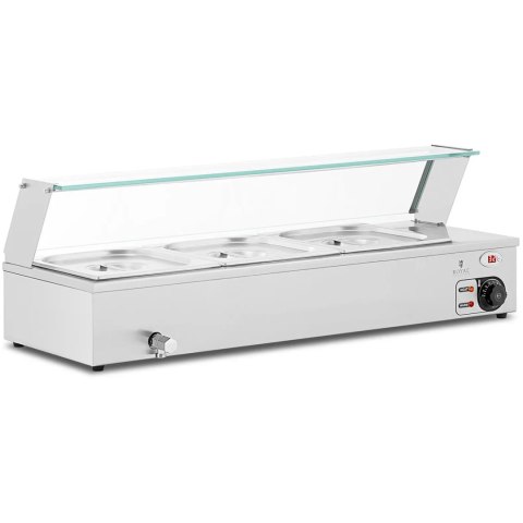 Bemar podgrzewacz do potraw bufet grzewczy z osłoną 3 x GN 1/2 2000 W Royal Catering