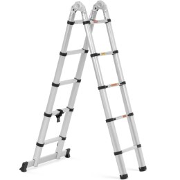 Drabina teleskopowa składana z aluminium 12 stopni 0.85-1.85/3.8 m MSW