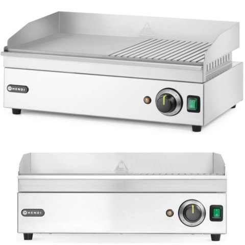 Grill elektryczny płyta grillowa gładka ryflowana 527 x 404 mm 2400 W Hendi
