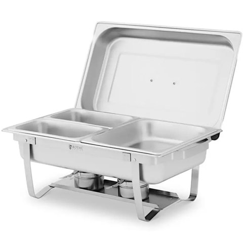 Podgrzewacz bemar bufetowy do potraw na pastę z pojemnikami GN 2 x 8l - zestaw 2 szt. Royal Catering