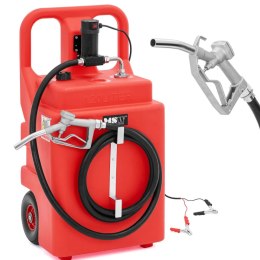 Przenośny zbiornik paliwa z elektryczną pompą nalewakiem na kółkach 37 l/min 120 l MSW