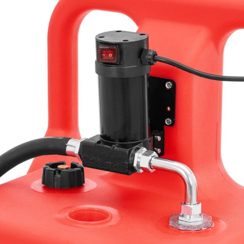 Przenośny zbiornik paliwa z elektryczną pompą nalewakiem na kółkach 37 l/min 120 l MSW