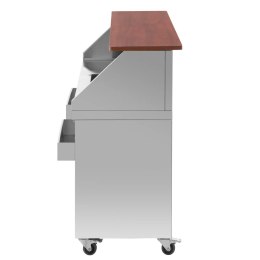 Stacja barmańska barowa z komorą na lód i półkami na butelki 180 cm Royal Catering