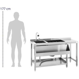 Stacja stoisko barmańskie koktajlowe drink bar ze zlewem 66 x 106 x 136 cm Royal Catering