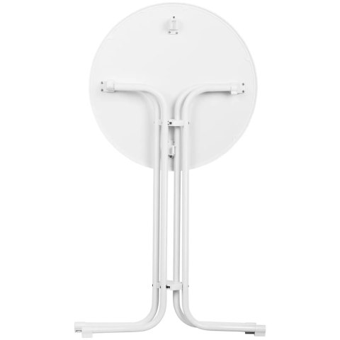 Stół stolik barowy okrągły wysoki składany śr. 80 cm wys. 110 cm biały Royal Catering