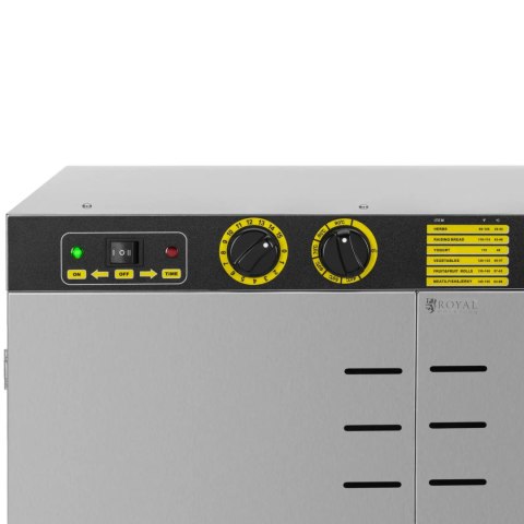 Suszarka przemysłowa do żywności ziół owoców 24 ruszty 40-90 C 5850 W Royal Catering