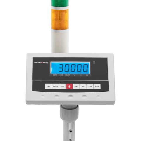 Waga platformowa magazynowa z kolumną sygnalizacyjną świetlną LCD 30 kg / 0.001 kg Steinberg Systems