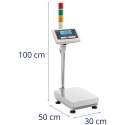 Waga platformowa magazynowa z kolumną sygnalizacyjną świetlną LCD 30 kg / 0.001 kg Steinberg Systems