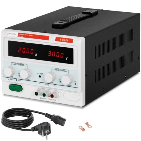 Zasilacz laboratoryjny serwisowy LED 0-30 V 0-20 A 600 W Stamos Soldering