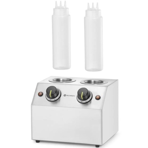 Podgrzewacz elektryczny do sosów butelek podwójny 2 strefy 2x 650 ml 200 W Hendi
