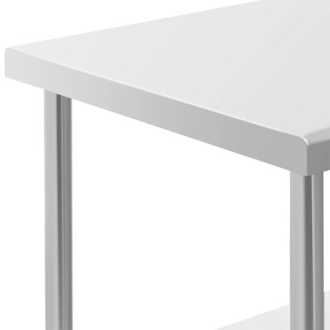 Stół blat roboczy na kółkach 2 poziomy 60 x 80 cm STAL do 135 kg Royal Catering