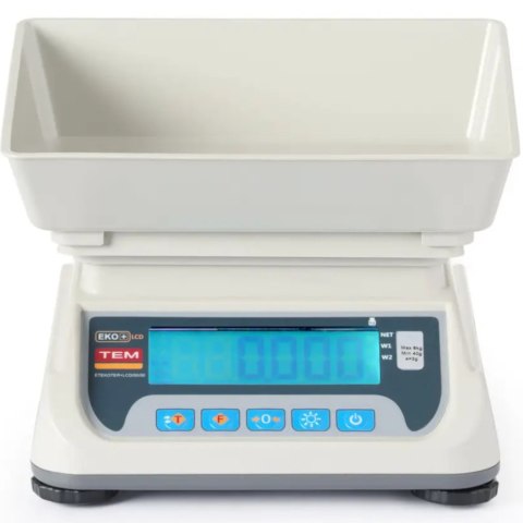 Waga handlowa kuchenna z legalizacją M LCD RS232 ECO+ 15 kg / 5 g TEM