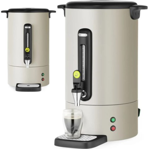 Zaparzacz do kawy z kranem ociekaczem UNIQ 14 l 1750 W - jasnoszary Hendi