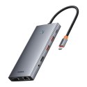 13w1 HUB adapter PortalJoy Series USB-C HDMI DP VGA USB-A PD RJ45 SD TF AUX - szary BASEUS
