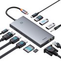 13w1 HUB adapter PortalJoy Series USB-C HDMI DP VGA USB-A PD RJ45 SD TF AUX - szary BASEUS