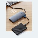 13w1 HUB adapter PortalJoy Series USB-C HDMI DP VGA USB-A PD RJ45 SD TF AUX - szary BASEUS