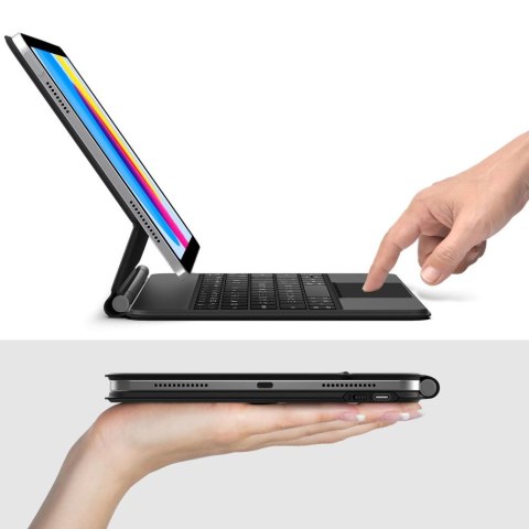 Etui z klawiaturą na iPad 10.9'' 2022 / iPad 11'' 2025 Smartcase Magnetic - czarne Tech-Protect