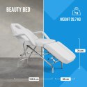 Fotel kosmetyczny do masażu tatuażu SPA MATERA - biały Physa