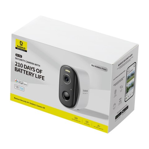 Kamera zewnętrzna Security N1 do monitoringu 2K - biała BASEUS