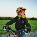 Kask rowerowy dziecięcy z odpinaną szczęką rozmiar S - żółto-pomarańczowy ROCKBROS