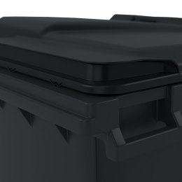 Kontener pojemnik na odpady śmieci komunalne PZH EN 840-2 DIN 1100L - czarny GSG24