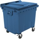Kontener pojemnik na odpady śmieci komunalne PZH EN 840-2 DIN 1100L - niebieski GSG24