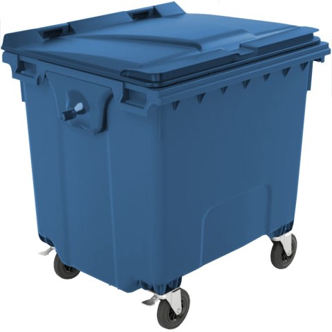 Kontener pojemnik na odpady śmieci komunalne PZH EN 840-2 DIN 1100L - niebieski GSG24