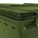 Kontener pojemnik na odpady śmieci komunalne PZH EN 840-2 DIN 1100L - zielony GSG24
