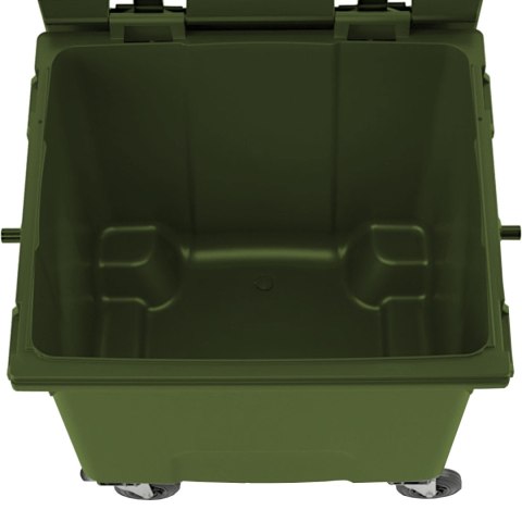 Kontener pojemnik na odpady śmieci komunalne PZH EN 840-2 DIN 1100L - zielony GSG24