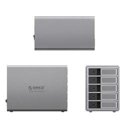 Macierz dyskowa 9858T3 z Thunderbolt 3 na 5 dysków 2.5'' / 3.5'' SATA HDD / SSD - szara ORICO