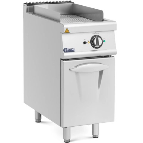 Płyta grillowa grill elektryczny ryflowany z szafką 33.5 x 55 cm 5.4 kW Royal Catering