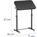 Podłokietnik to tatuażu z regulacją wysokości odchylany 71 x 40 x 67-109 cm Physa