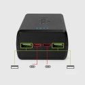 Powerbank 30000 mAh USB-C USB-A - czarny SBS
