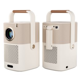 Projektor multimedialny bezprzewodowy FullHD 1080p LCD z głośnikami JBL WiFi BT T2 Plus - beżowy Yaber