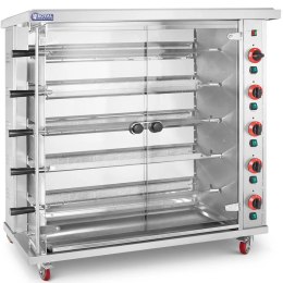 Rożen gazowy opiekacz do 25 kurczaków 5 szpikulców propan-butan 25 kW Royal Catering