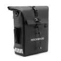 Sakwa rowerowa z funkcją plecaka wodoodporna z zaczepem na kask 18l - czarna ROCKBROS