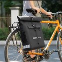Sakwa rowerowa z funkcją plecaka wodoodporna z zaczepem na kask 18l - czarna ROCKBROS