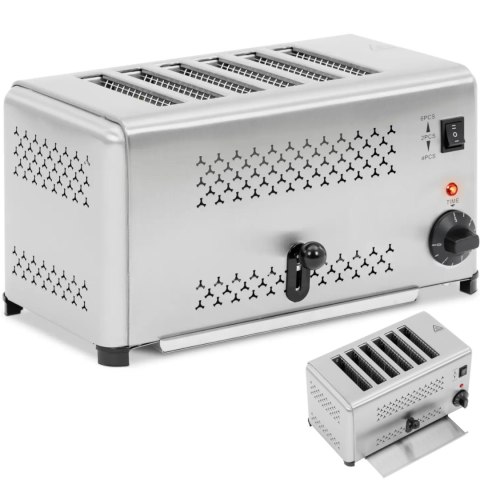 Toster opiekacz kanapkowy do chleba na 6 grzanek 2500 W Royal Catering