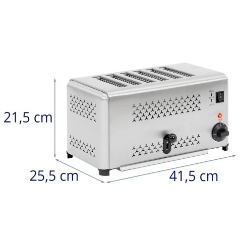 Toster opiekacz kanapkowy do chleba na 6 grzanek 2500 W Royal Catering