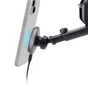 Uchwyt na smartfona teleskopowy z ładowarką bezprzewodową MagSafe na szybę i deskę - czarny SBS