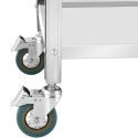 Wózek kelnerski cateringowy do serwowania 2 półki 80 x 57 cm do 100 kg Royal Catering