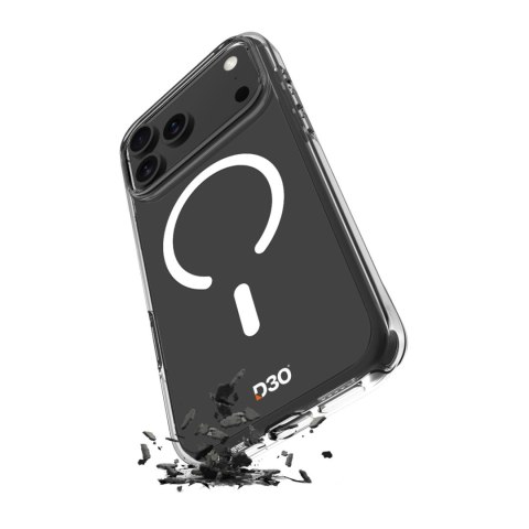 Etui pokrowiec na iPhone 17 Pro Max TPU PC Impact Clear D3O MagSafe - przezroczyste PURO