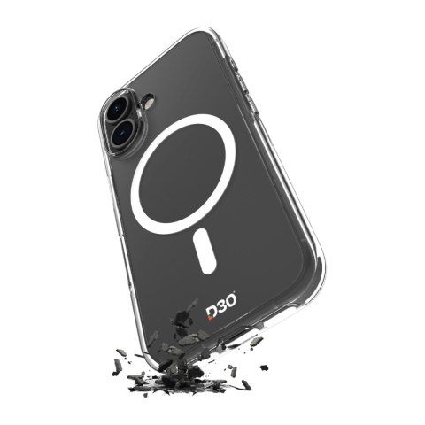 Etui pokrowiec na iPhone 17 TPU PC Impact Clear D3O MagSafe - przezroczyste PURO