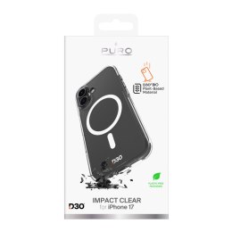Etui pokrowiec na iPhone 17 TPU PC Impact Clear D3O MagSafe - przezroczyste PURO