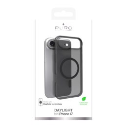 Etui silikonowe na iPhone 17 Air Daylight Magsafe - półprzezroczyste czarne PURO